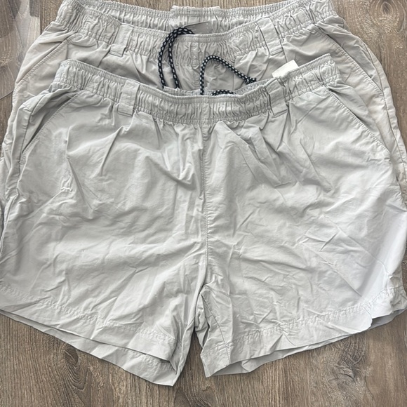 Light Gray Drawstring Shorts - Picture 2 of 3